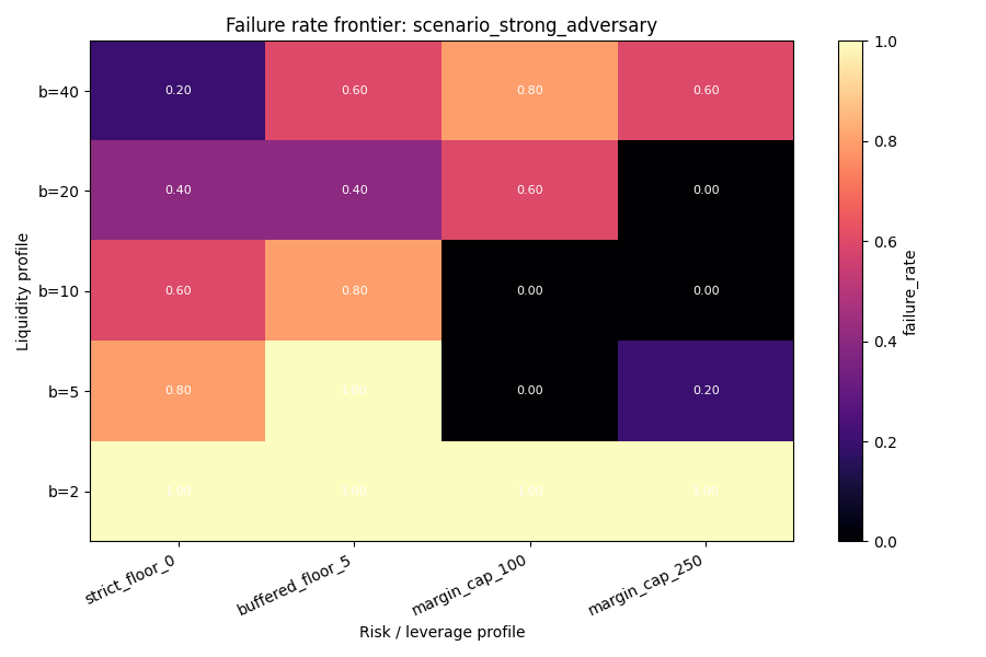 Failure heatmap with strong adversary